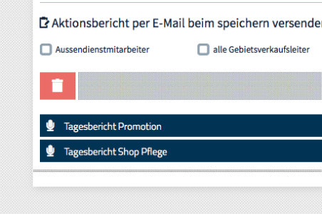 E-Mail bei Aktionsbericht an Kunden senden